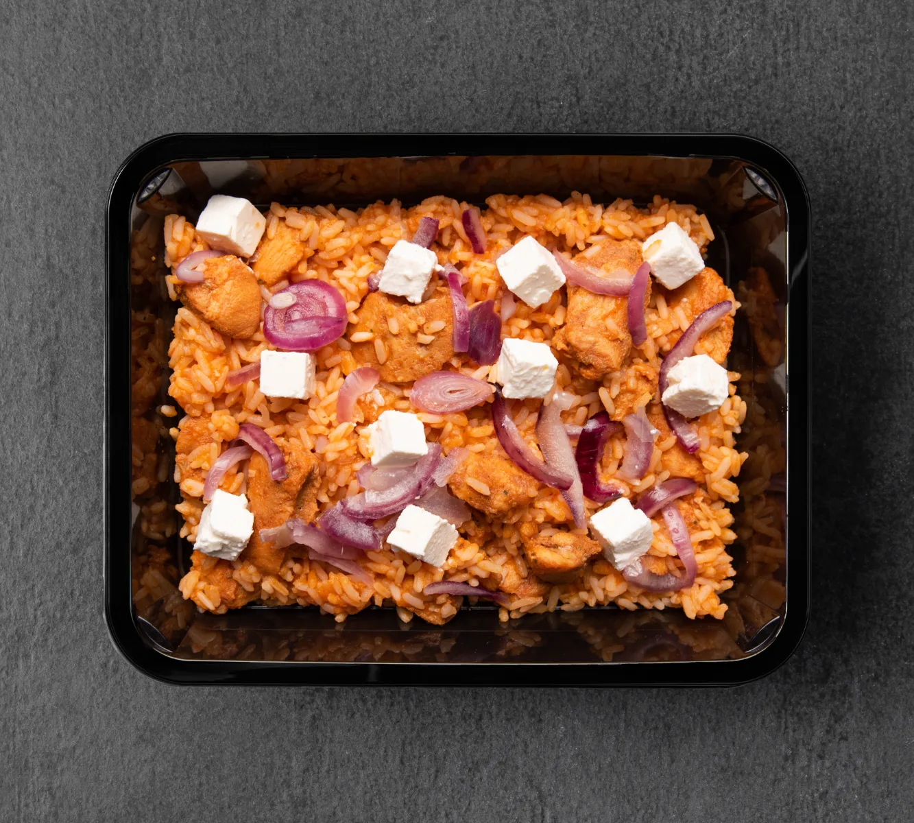 Tomatenrijst - Chicken - Greek Style (rode ui & feta)