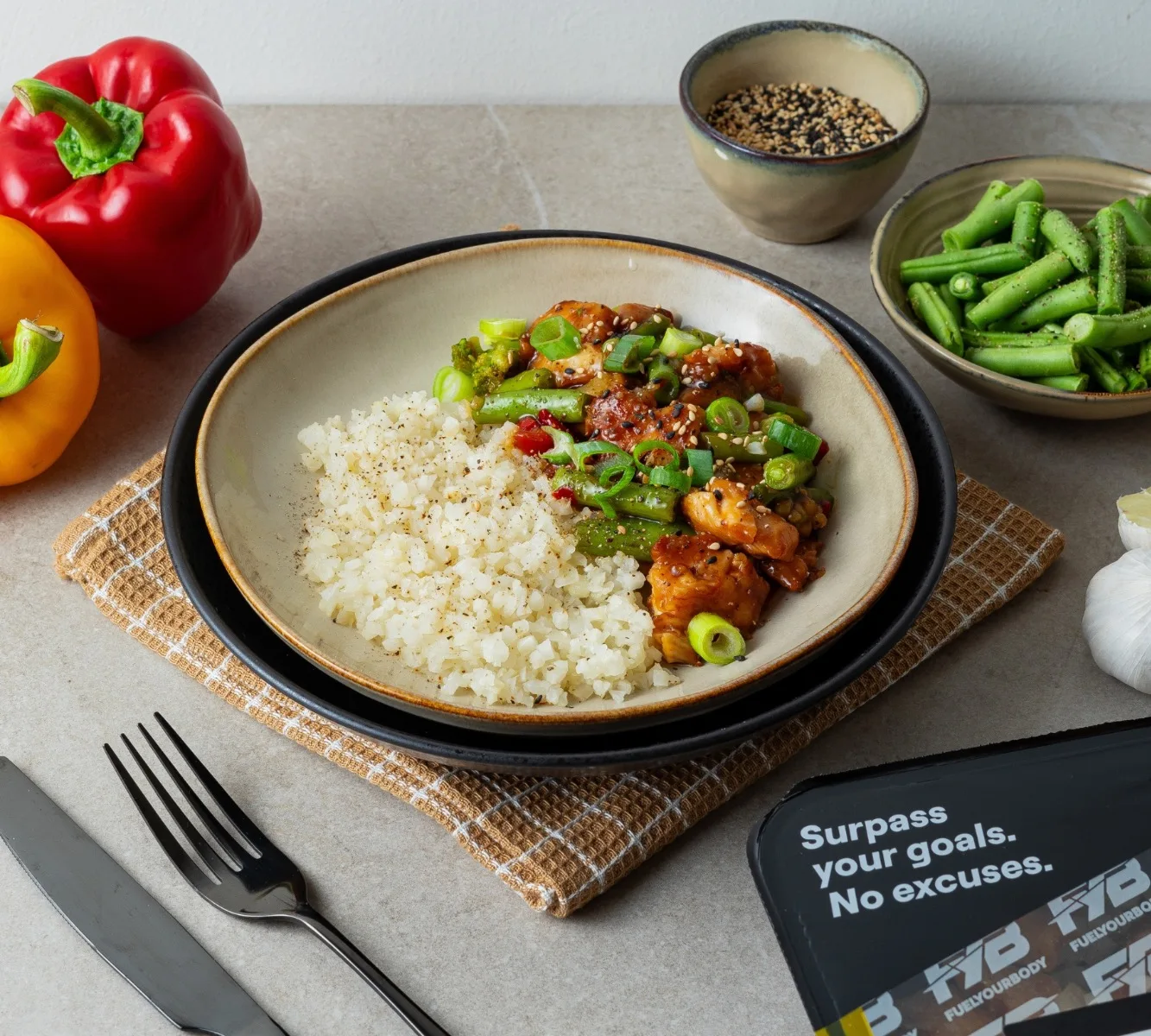 Bloemkoolrijst - Kip Teriyaki - Wok Groenten [LOWCARB]
