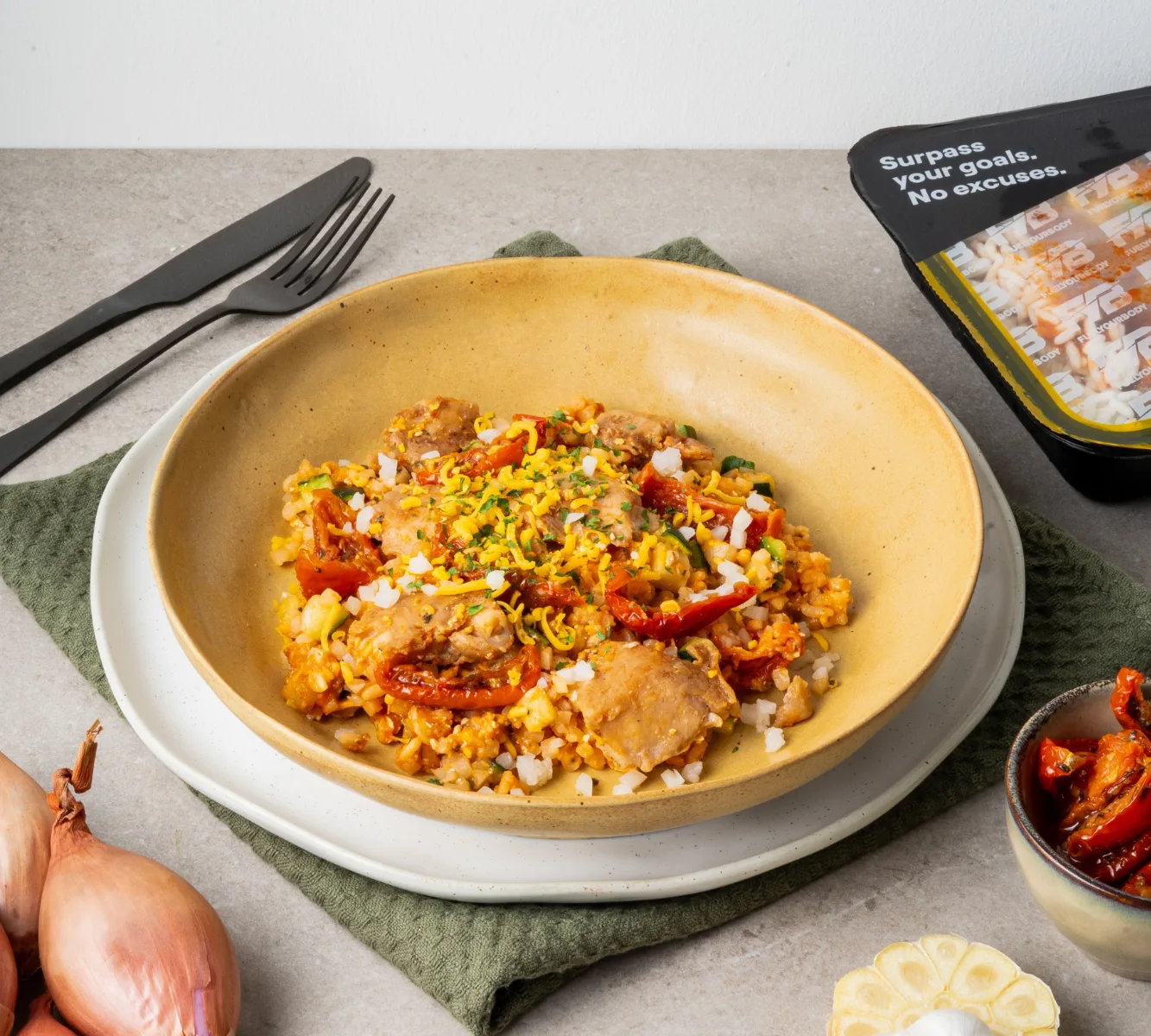 Tomatenbloemkoolrisotto - Kip [LOWCARB]